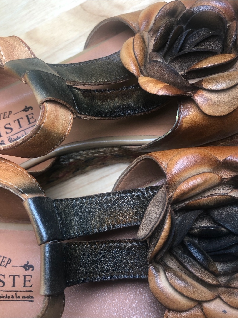 L'ARTISTE TEMPEST SANDALS 8-8.5 Platform Strap Hook And Loop Hippie Boho 39 - Picture 5 of 8